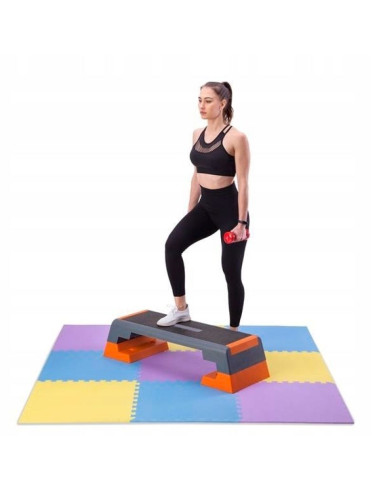 Mata puzzle multipack one fitness mp10 żółto-niebiesko-fioletowa