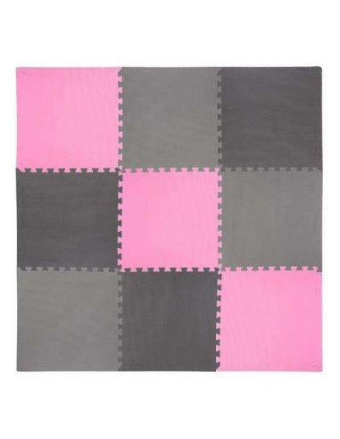 Mata puzzle multipack one fitness mp10 różowo-szare 9 elementów 10 mm