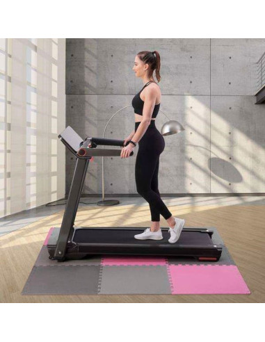 Mata puzzle multipack one fitness mp10 różowo-szare 9 elementów 10 mm