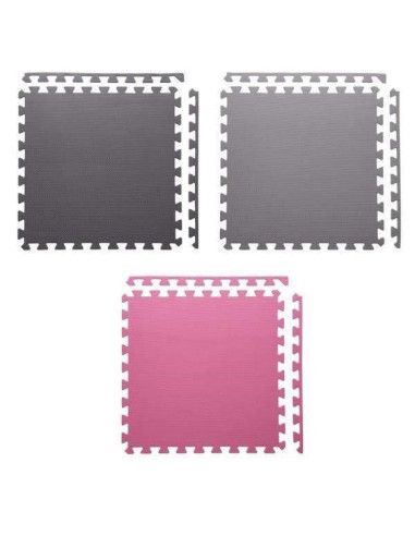 Mata puzzle multipack one fitness mp10 różowo-szare 9 elementów 10 mm