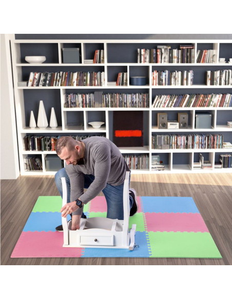 Mata puzzle multipack one fitness mp10 zielono-niebiesko-czerwone 9 elementów 10 mm