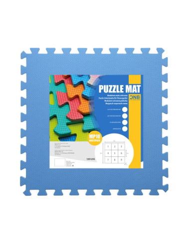 Mata puzzle multipack one fitness mp10 zielono-niebiesko-czerwone 9 elementów 10 mm