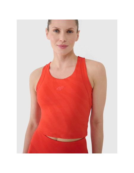 Crop top treningowy szybkoschnący damski 4f 4fwss25tfslf413-62s
