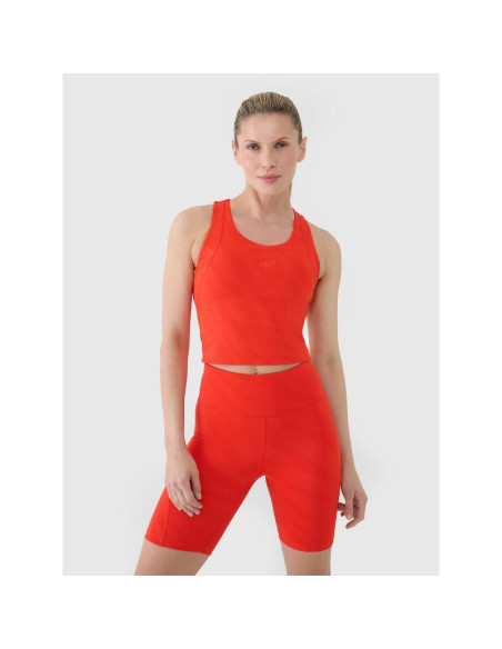 Crop top treningowy szybkoschnący damski 4f 4fwss25tfslf413-62s
