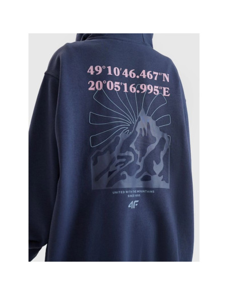 Bluza dresowa rozpinana z kapturem dziewczęca 4f 4fjwss25tswsf1482-22s