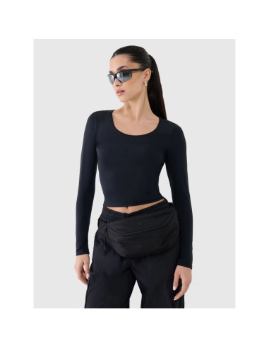 Longsleeve slim gładki damski 4f 4frss25tlonf511-20s