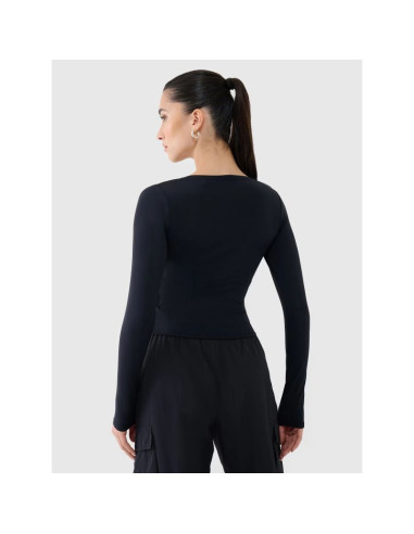 Longsleeve slim gładki damski 4f 4frss25tlonf511-20s