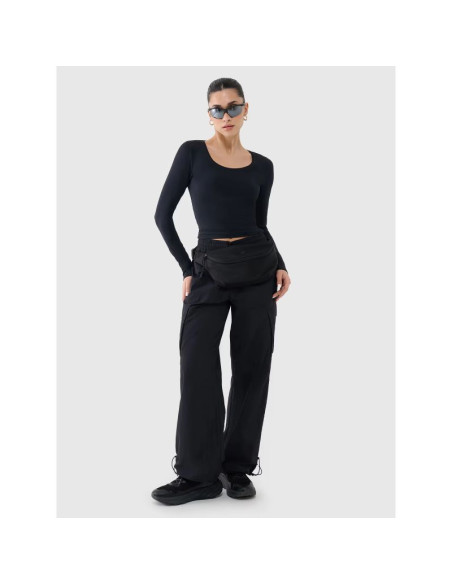 Longsleeve slim gładki damski 4f 4frss25tlonf511-20s