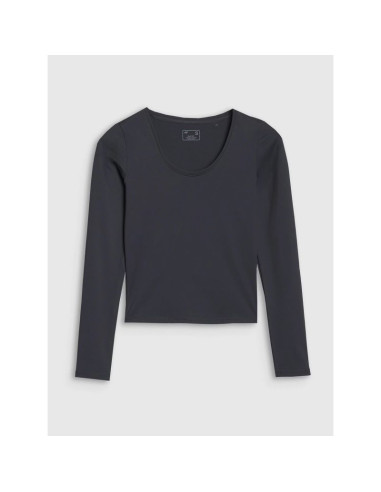 Longsleeve slim gładki damski 4f 4frss25tlonf511-20s