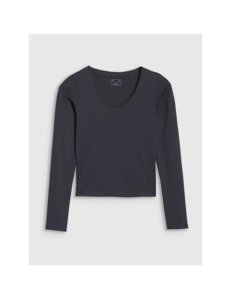 Longsleeve slim gładki damski 4f 4frss25tlonf511-20s