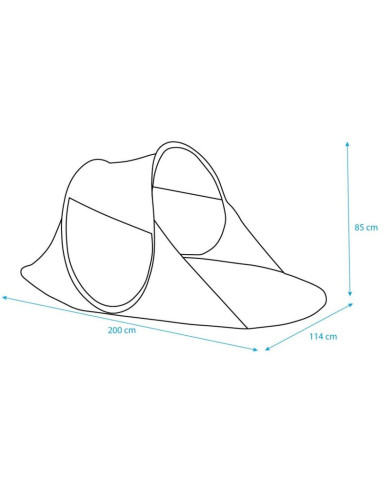 Namiot parawan plażowy samorozkładający 190x120x86cm granatowo- niebieski