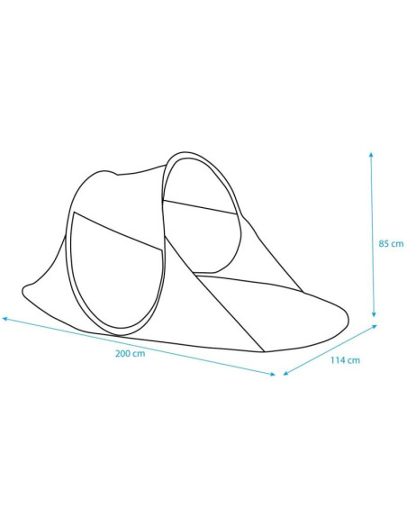 Namiot parawan plażowy samorozkładający 190x120x86cm granatowo- niebieski