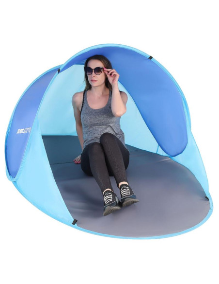 Namiot parawan plażowy samorozkładający 190x120x86cm granatowo- niebieski