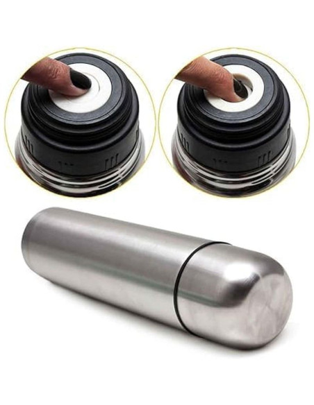 Termos turystyczny 1000ml z 2 kubkami srebrny