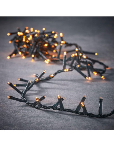 Lampki choinkowe łańcuch świetlny 550  led timer ciepły biały luca