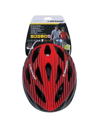 Kask rowerowy regulowany dunlop r.l czerwony