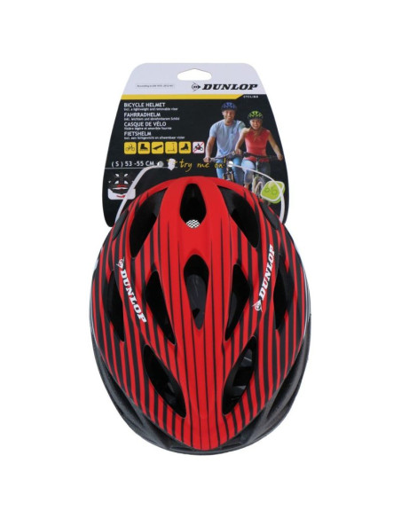 Kask rowerowy regulowany dunlop r.l czerwony