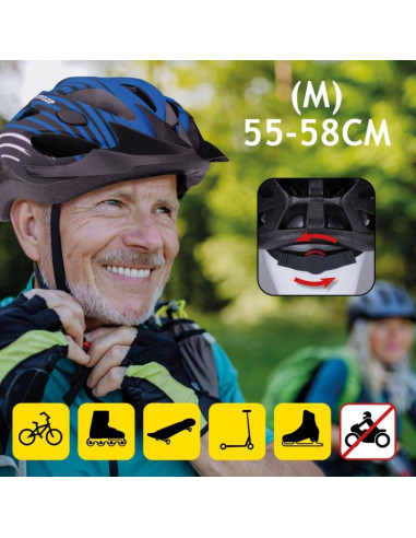 Kask rowerowy regulowany dunlop r.m szary