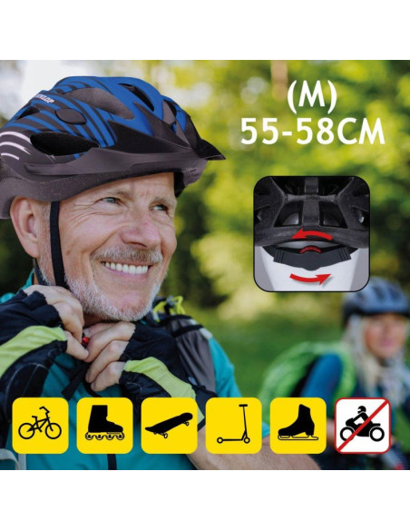 Kask rowerowy regulowany dunlop r.m szary