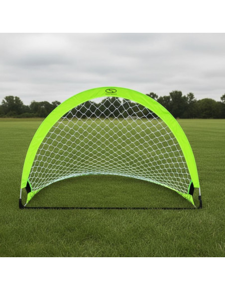 Bramka piłkarska treningowa pop-up - zielony neon (m) 120x80x80 cm