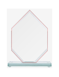 Trofeum szklane z rozklejoną podstawą