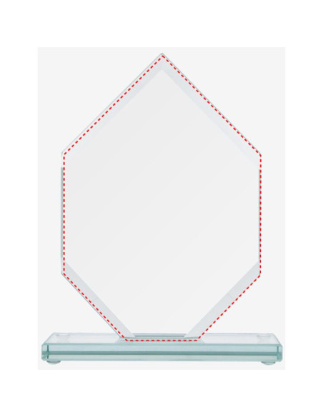 Trofeum szklane z rozklejoną podstawą