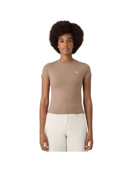 Koszulka damska fila trivero beżowa faw1205 70008