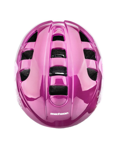 Kask rowerowy meteor ks08 pink butterflies 24900-24901