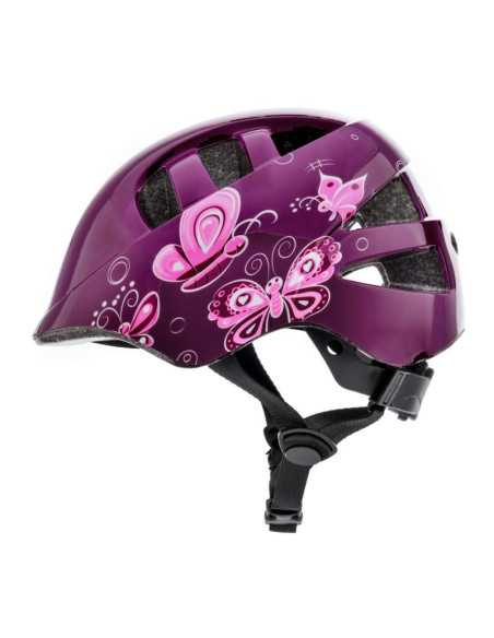 Kask rowerowy meteor ks08 pink butterflies 24900-24901