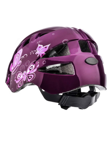 Kask rowerowy meteor ks08 pink butterflies 24900-24901