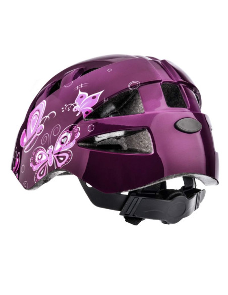 Kask rowerowy meteor ks08 pink butterflies 24900-24901