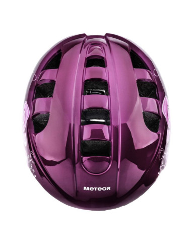 Kask rowerowy meteor ks08 pink butterflies 24900-24901