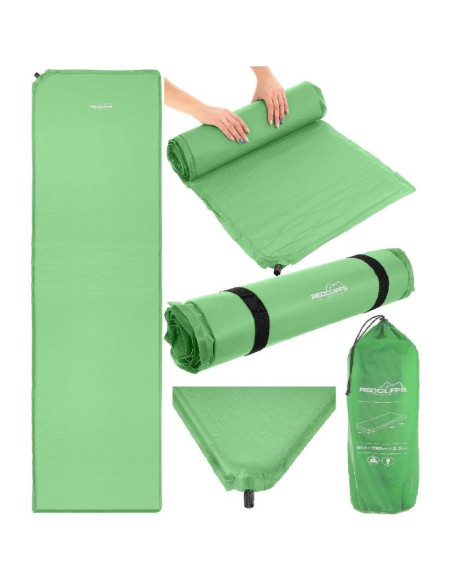 Mata samopompująca turystyczna materac 180x50x2,5cm redcliffs zielona