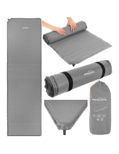 Mata samopompująca turystyczna materac 180x50x2,5cm redcliffs szara