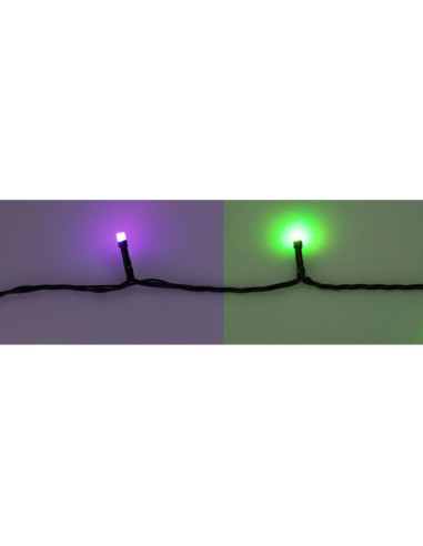 Lampki choinkowe łańcuch świetlny 96 led rgb z pilotem