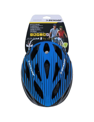 Kask rowerowy regulowany dunlop r.s niebieski