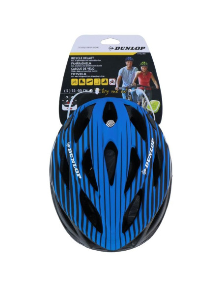 Kask rowerowy regulowany dunlop r.s niebieski