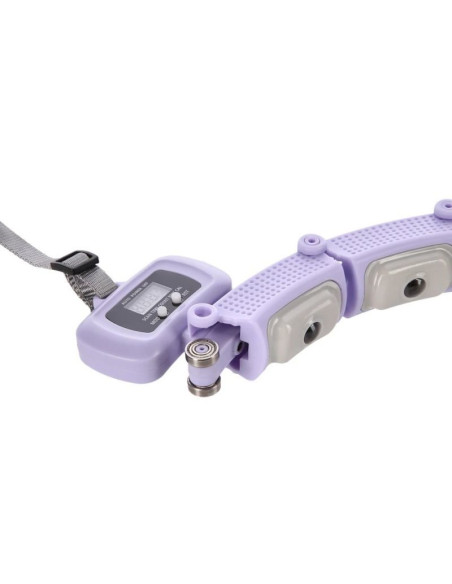 Hula hop hms hhm14 z magnesami, obciążnikiem i licznikiem fioletowy