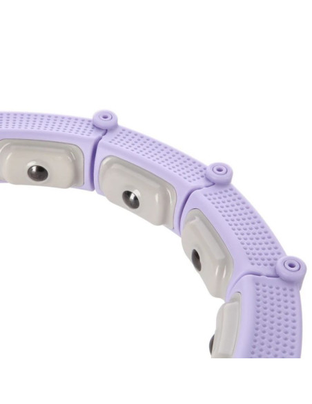 Hula hop hms hhm14 z magnesami, obciążnikiem i licznikiem fioletowy