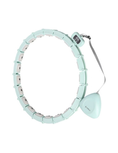 Hula hop hms hhm14 z magnesami, obciążnikiem i licznikiem zielony