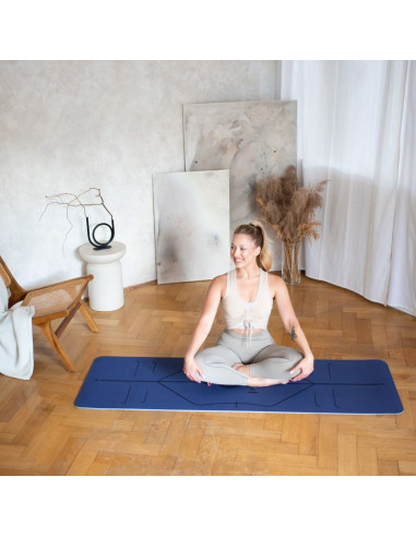 Ym10 mata tpe do jogi dark blue hms