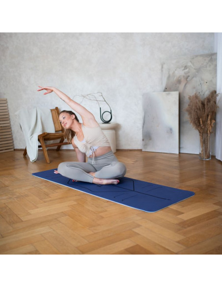 Ym10 mata tpe do jogi dark blue hms