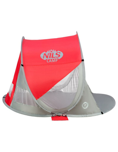 Namiot plażowy samorozkładający nils camp nc3142 czerwono-szary