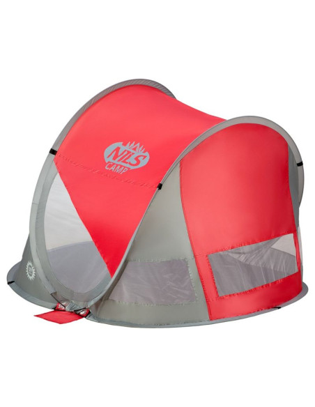 Namiot plażowy samorozkładający nils camp nc3142 czerwono-szary