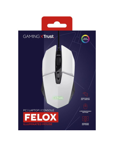Mysz gamingowa trust gxt109p felox biała