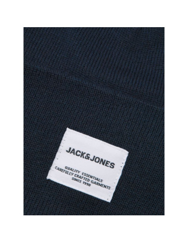 Jack&jones czapka jaclong knit beanie12150627 navy blazer
