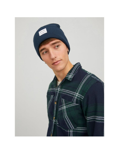 Jack&jones czapka jaclong knit beanie12150627 navy blazer