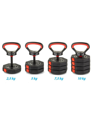 Hantla kompozytowa kettlebell 10kg (4x2,5kg) eb fit