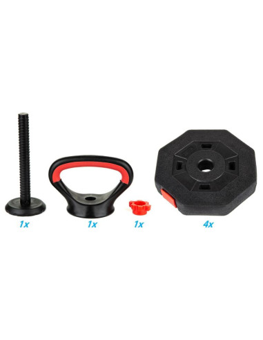 Hantla kompozytowa kettlebell 10kg (4x2,5kg) eb fit