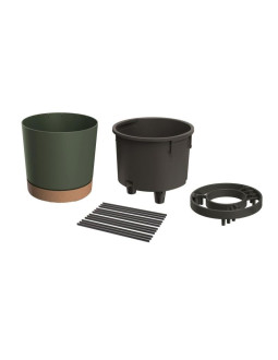 Doniczka do sadzenia pomidorów z drabinką pojemności 35l home grower zielona pinia 2